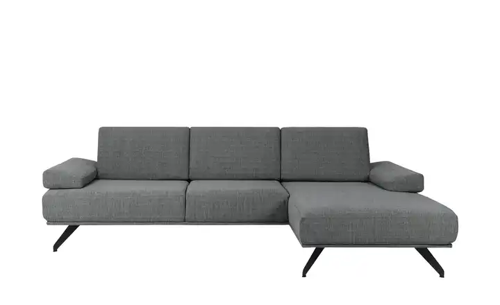 SOHO Ecksofa Gemma Dunkelgrau rechts Flachgewebe