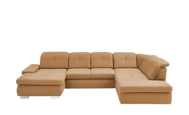 Kollektion Kraft Wohnlandschaft aus Mikrofaser Affair rechts Grundfunktion Hellbraun