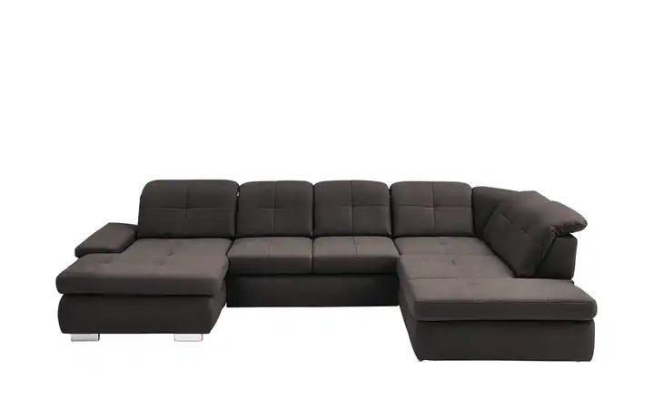 Kollektion Kraft Wohnlandschaft aus Mikrofaser Affair rechts Grundfunktion Schokoladenbraun