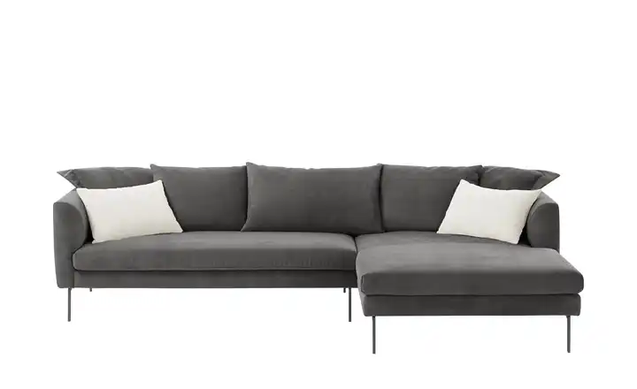 Gray & Jones Ecksofa aus Cord rechts Anthrazit