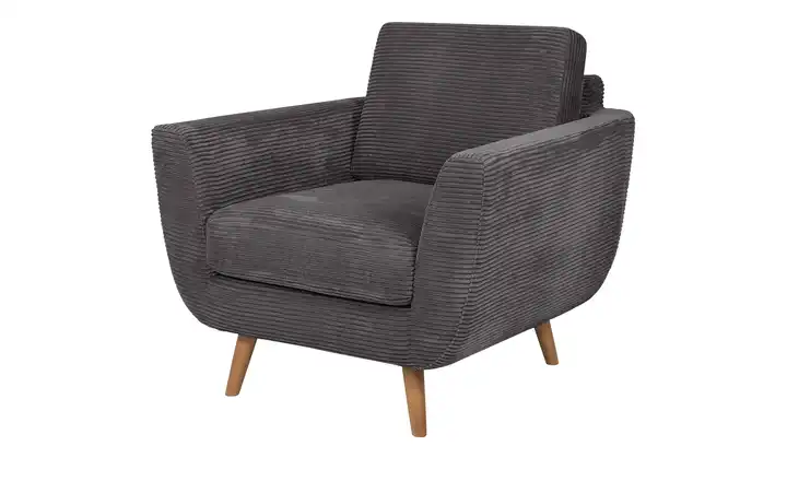 SOHO Sessel Anthrazit Cordstoff