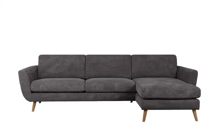 SOHO Ecksofa Anthrazit rechts Cordstoff