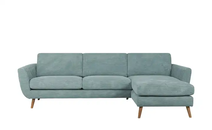 SOHO Ecksofa Hellblau rechts Cordstoff
