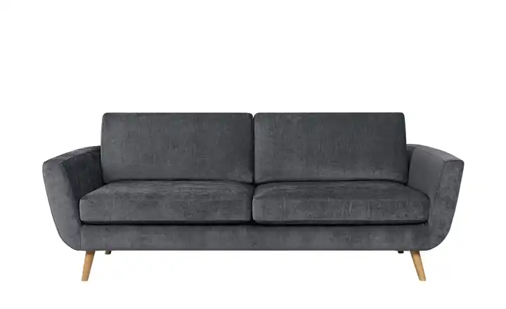 SOHO Sofa 3 Anthrazit Samt