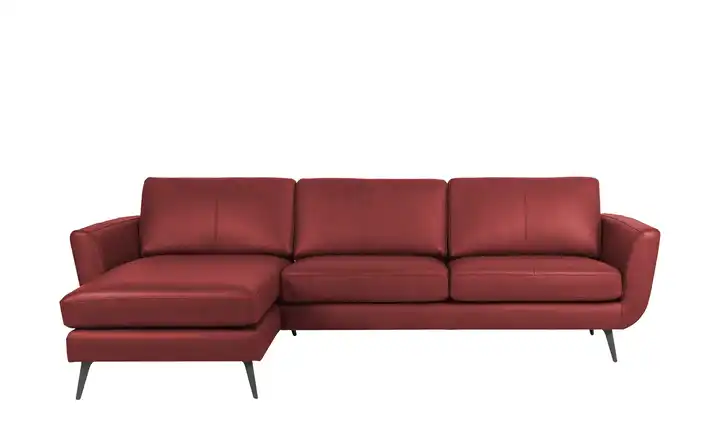 SOHO Ecksofa Kirschrot links