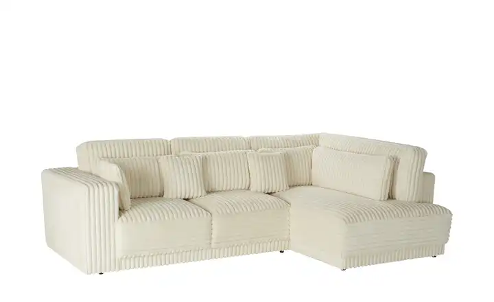 Twist Ecksofa  in modernem Breitcord Torrino