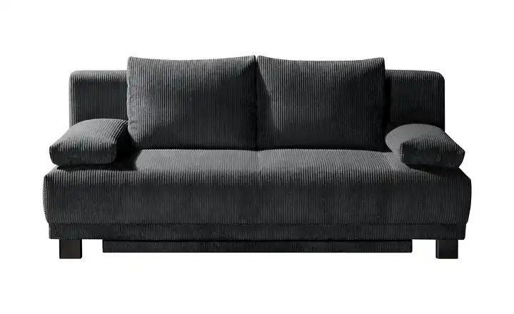 Schlafsofa aus Cord Luna Dunkelgrau