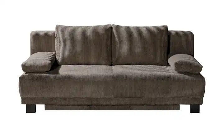 Schlafsofa aus Cord Luna Dunkelbraun