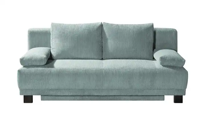 Schlafsofa aus Cord Luna Hellblau