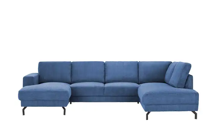 Twist Wohnlandschaft  aus Cord Brazil Blau rechts