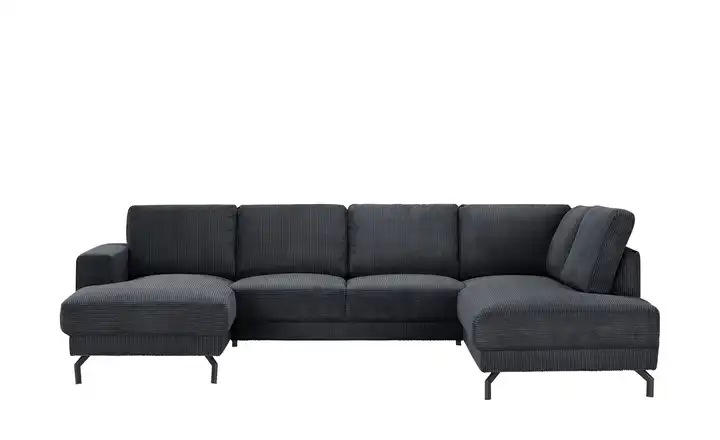 Twist Wohnlandschaft  aus Cord Brazil Schwarz rechts