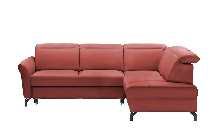 Primo Ecksofa Basel Rot rechts Erweiterte Funktion