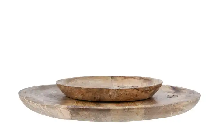  Deko Holzteller, 2er Set 