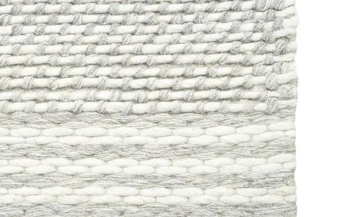 Handwebteppich 190x290 cm Creme, Hellgrau