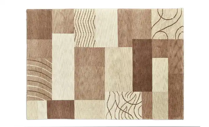 THEKO Wollteppich 350 cm 250 cm 250x350 cm Braun