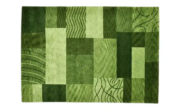THEKO Wollteppich 350 cm 250 cm 250x350 cm Grün