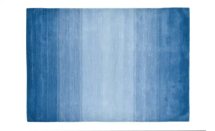 THEKO Wollteppich 160 cm 90 cm 70x140 cm Blau