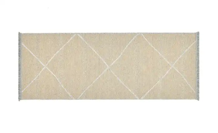 SANSIBAR Sylt Teppich 200 cm 80 cm 80x200 cm Goldfarben