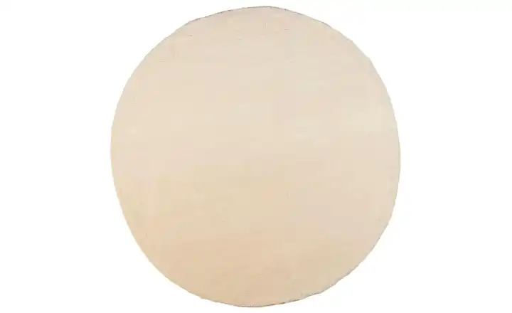 THEKO Berberteppich Ø 150 cm Weiß, Hellbeige, Creme, Ecru
