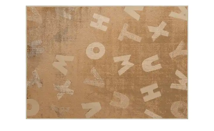 KJUT Webteppich Beige, Weiß 133x200 cm