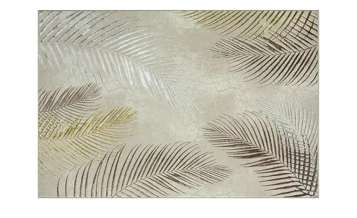 Webteppich 200x290 cm Creme Florales