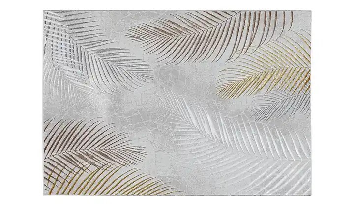 Webteppich 200x290 cm Grau Florales