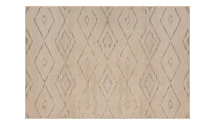 Webteppich Beige 160x230 cm Rauten
