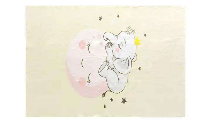 KJUT Kinderteppich 140x200 cm Beige, Hellgrau, Rosa