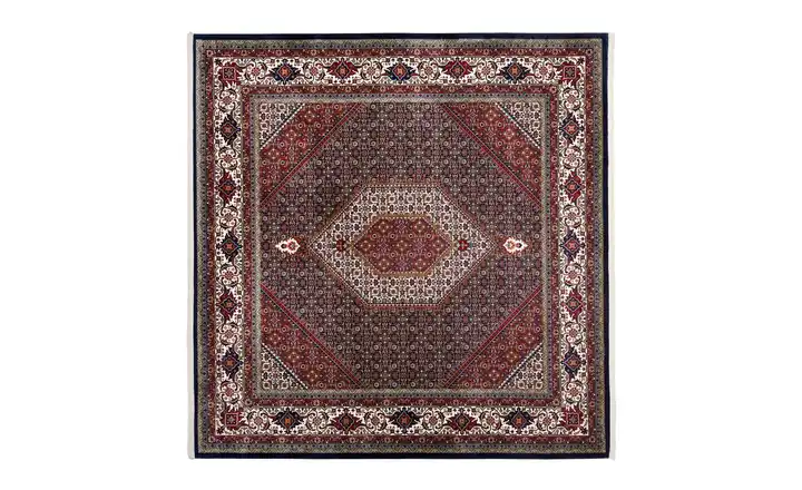 Teppich Aleyna Bidjar 200 cm 200 cm 200x200 cm Rot, Blau