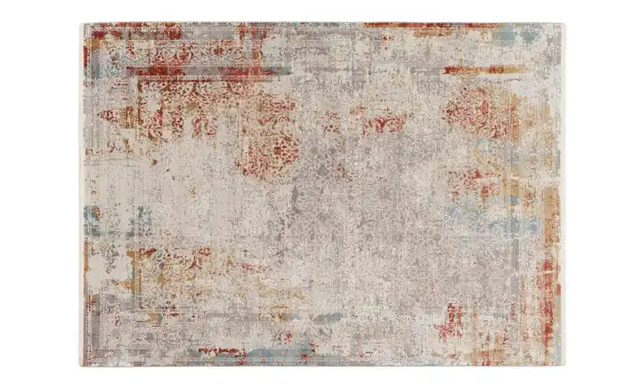 Musterring Teppich 200 cm 140 cm 140x200 cm Grau, Creme, Kupferfarben