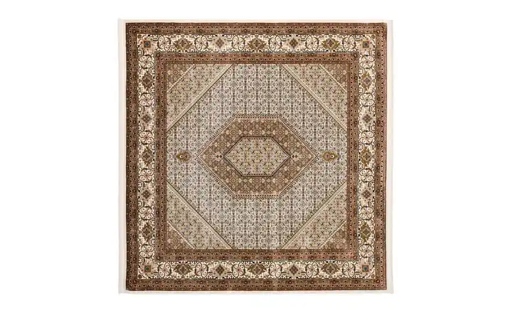 Teppich Aleyna Bidjar 200 cm 200 cm 200x200 cm Creme, Beige, Braun