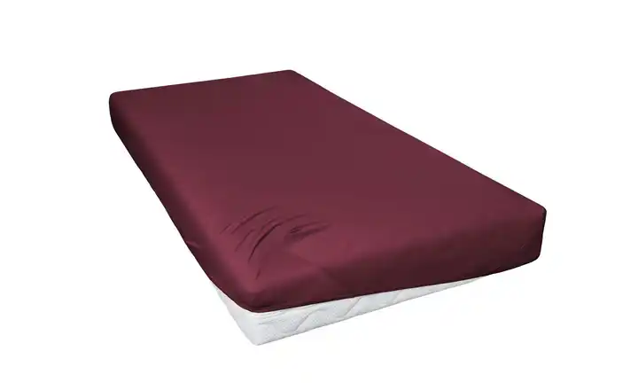 como Jersey-Spannbetttuch Bordeauxrot 100x200 cm