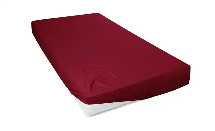como Jersey-Spannbetttuch Bordeauxrot 180x200 cm