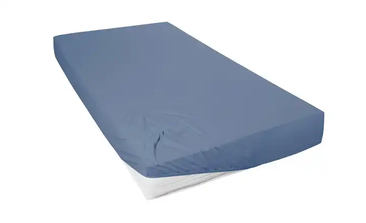 como Jersey-Spannbetttuch Blau 100x200 cm