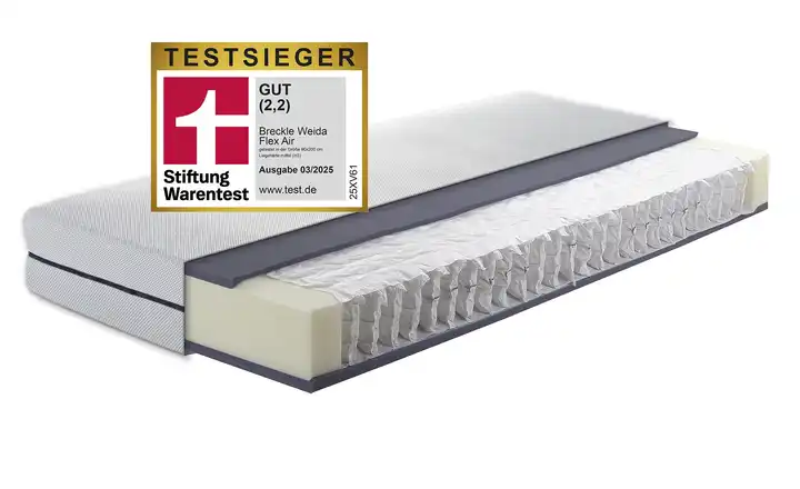 Breckle 7-Zonen Tonnentaschenfederkern-Matratze Flex Air TTFK