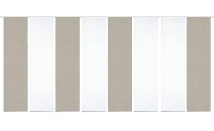 HOME in green Schiebevorhang Taupe 8er-Set
