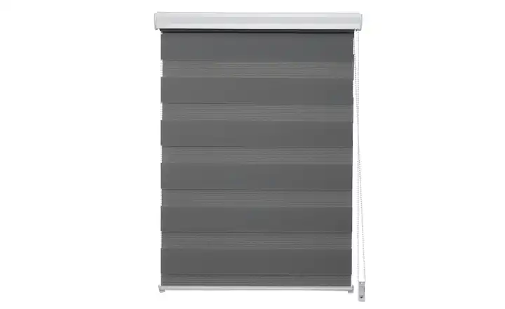 buchheister Doppelrollo mit Blende 160 cm 100 cm Grau