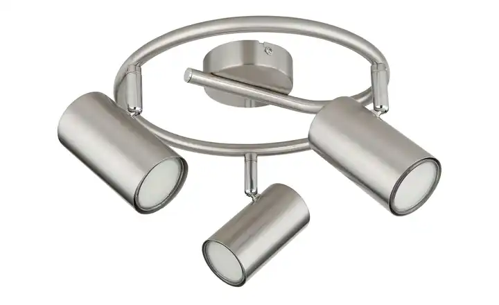 Globo Lighting Deckenstrahler 13,5 cm 3-flammig 25 cm 25 cm edelstahlfarben, matt, silberfarben