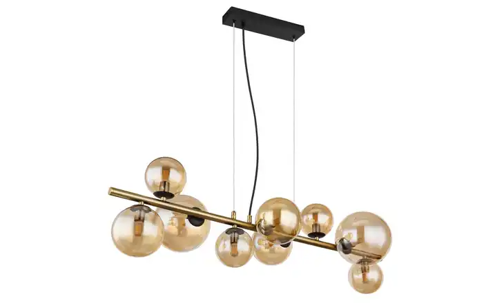 Globo Lighting Pendelleuchte 9-flammig 86,6 cm 36 cm Schwarz, Orange