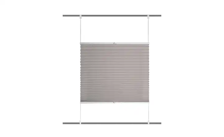 HOME Wohnideen Plisseerollo Grau 130 cm 70 cm