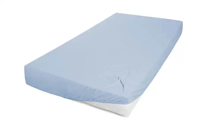 Jersey Spannbettlaken Blau 100 cm