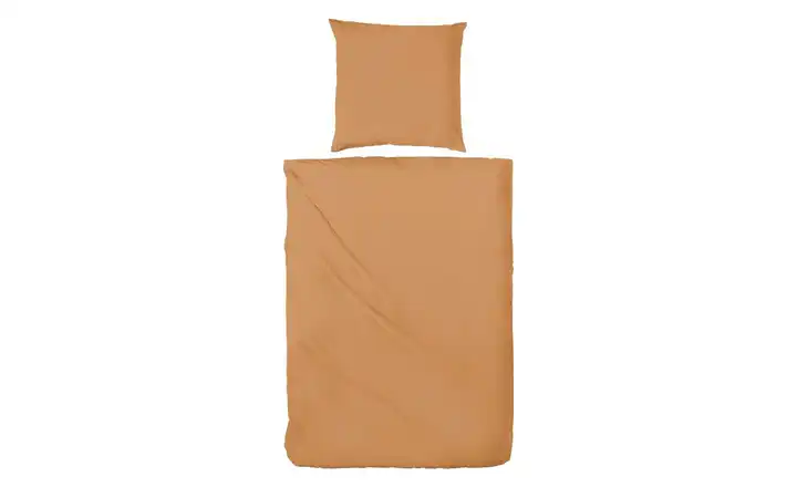 Stone-Washed Bettwäsche 220 cm 240 cm Curry 240x220 cm