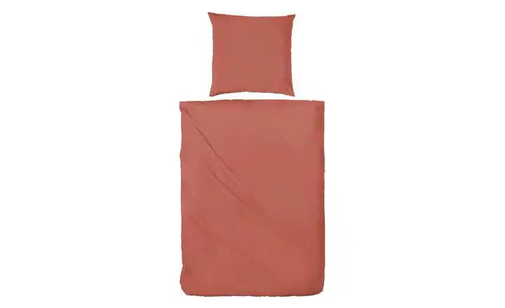 Stone-Washed Bettwäsche 220 cm 240 cm Orange 240x220 cm
