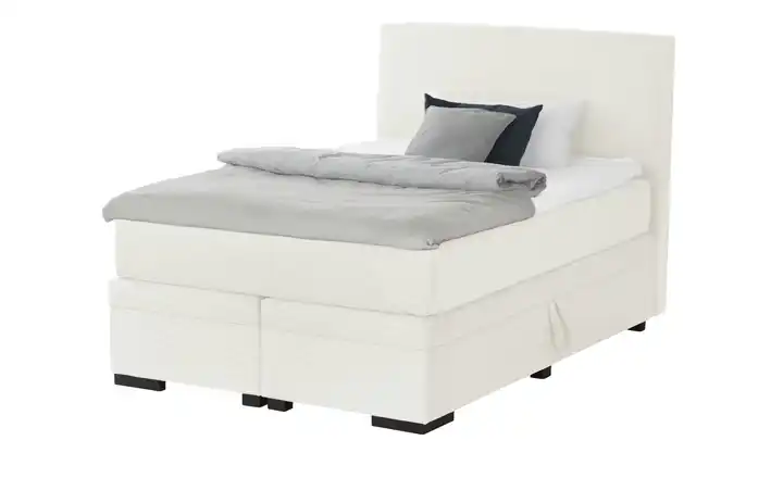 Boxi Boxspringbett mit Bettkasten Boxi Classic Creme 140 cm Kaltschaumkern Cordstoff H4 & H5