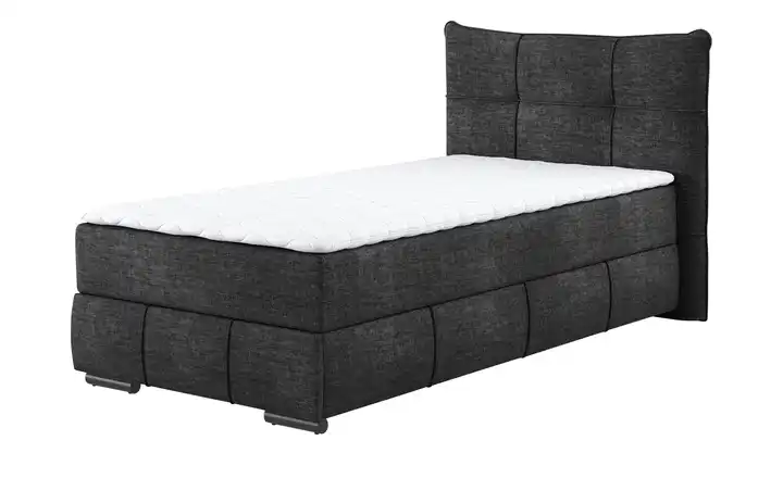Boxbett mit Stauraum 100 cm Schwarz H3