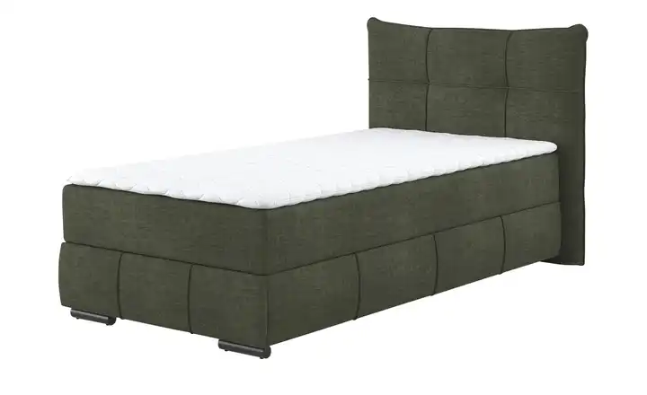 Boxbett mit Stauraum 100 cm Grün H3
