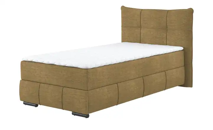 Boxbett mit Stauraum 100 cm Gelb H3