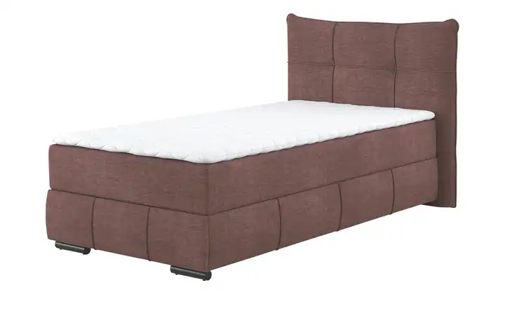 Boxbett mit Stauraum 100 cm Korallenrot H3