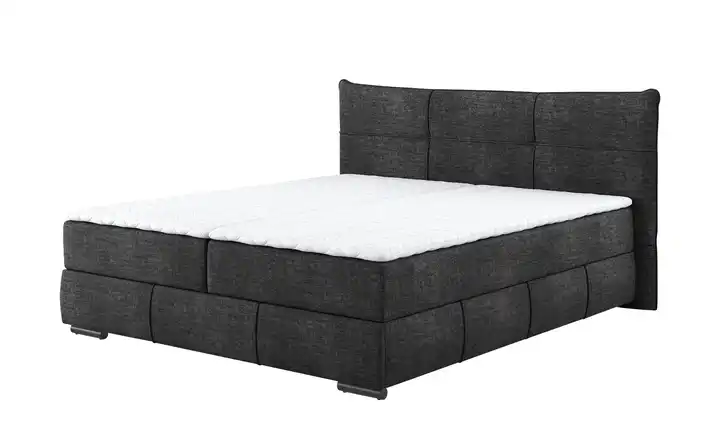 Boxbett mit Stauraum 180 cm Schwarz H2 & H4