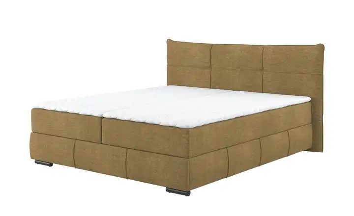 Boxbett mit Stauraum 180 cm Gelb H2 & H4